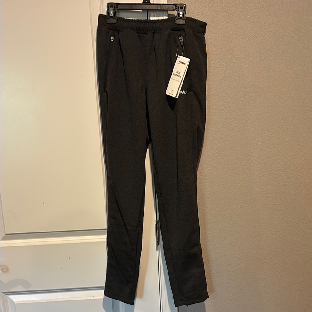 Black Track Pants with Sleek Design and Smooth Fabric-women’s Finis